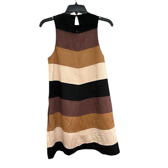 Show Me Your Mumu Faux Suede Chevron Mini Dress - Small - Picture 3 of 4